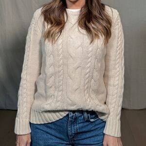 L.L.Bean Cream Cable Knit Sweater - Quiet Luxury